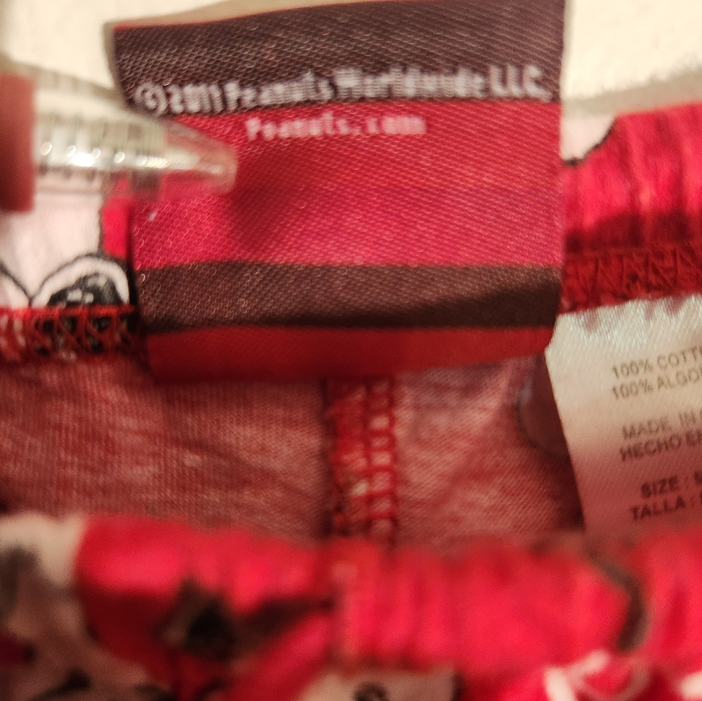 Peanuts Snoopy pajama bottoms size mwdium - Picture 3 of 5